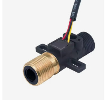 SEN-HZ21TC 水流量传感器 1/2 英寸黄铜铜接头霍尔效应水流量计涡轮式水液流量传感器