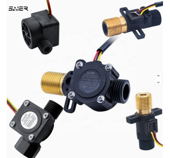 SEN-HZ21WK 水流传感器霍尔效应脉冲信号流量传感器水1-30L/min瞬时加热器流量传感器